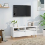 vidaXL Comodă TV, alb, 100x34,5x44,5 cm, lemn prelucrat vidaXL Comodă TV, alb, 100x34,5x44,5 cm, lemn prelucrat