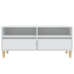 vidaXL Comodă TV, alb, 100x34,5x44,5 cm, lemn prelucrat vidaXL Comodă TV, alb, 100x34,5x44,5 cm, lemn prelucrat