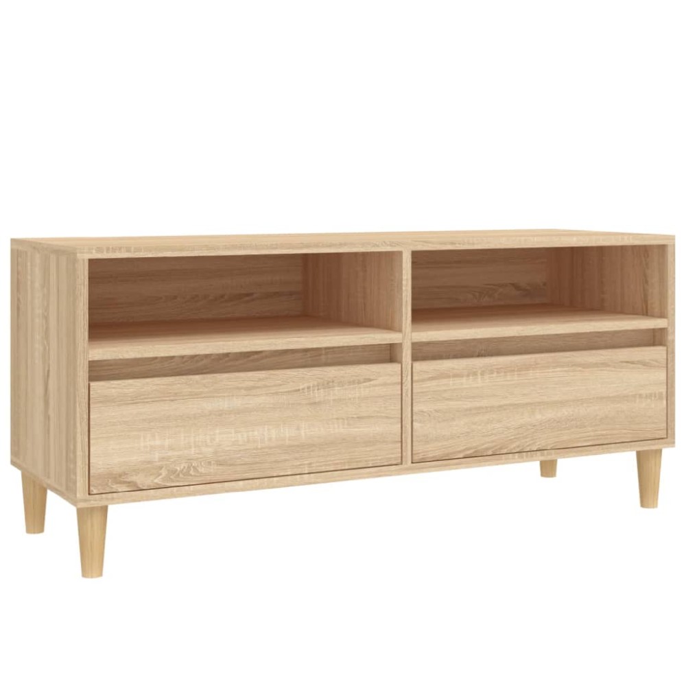 vidaXL Comodă TV, stejar sonoma, 100x34,5x44,5 cm, lemn prelucrat
