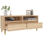 vidaXL Comodă TV, stejar sonoma, 100x34,5x44,5 cm, lemn prelucrat