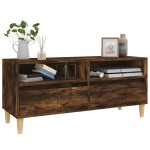 vidaXL Comodă TV, stejar fumuriu, 100x34,5x44,5 cm, lemn prelucrat vidaXL Comodă TV, stejar fumuriu, 100x34,5x44,5 cm, lemn prelucrat