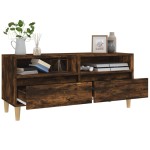 vidaXL Comodă TV, stejar fumuriu, 100x34,5x44,5 cm, lemn prelucrat vidaXL Comodă TV, stejar fumuriu, 100x34,5x44,5 cm, lemn prelucrat