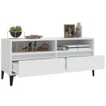 vidaXL Comodă TV, alb, 100x34,5x44,5 cm, lemn prelucrat