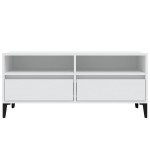 vidaXL Comodă TV, alb, 100x34,5x44,5 cm, lemn prelucrat