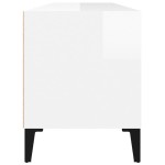 vidaXL Comodă TV, alb extralucios, 100x34,5x44,5 cm, lemn prelucrat