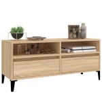 vidaXL Comodă TV, stejar sonoma, 100x34,5x44,5 cm, lemn prelucrat vidaXL Comodă TV, stejar sonoma, 100x34,5x44,5 cm, lemn prelucrat