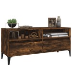 vidaXL Comodă TV, stejar fumuriu, 100x34,5x44,5 cm, lemn prelucrat vidaXL Comodă TV, stejar fumuriu, 100x34,5x44,5 cm, lemn prelucrat