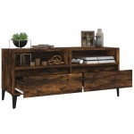 vidaXL Comodă TV, stejar fumuriu, 100x34,5x44,5 cm, lemn prelucrat vidaXL Comodă TV, stejar fumuriu, 100x34,5x44,5 cm, lemn prelucrat