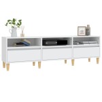 vidaXL Comodă TV, alb, 150x30x44,5 cm, lemn prelucrat