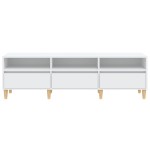vidaXL Comodă TV, alb, 150x30x44,5 cm, lemn prelucrat