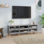 vidaXL Comodă TV, gri beton, 150x30x44,5 cm, lemn prelucrat vidaXL Comodă TV, gri beton, 150x30x44,5 cm, lemn prelucrat