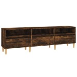 vidaXL Comodă TV, stejar fumuriu, 150x30x44,5 cm, lemn prelucrat