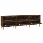 vidaXL Comodă TV, stejar fumuriu, 150x30x44,5 cm, lemn prelucrat