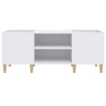 vidaXL Comodă discuri, alb, 121x38x48 cm, lemn prelucrat vidaXL Comodă discuri, alb, 121x38x48 cm, lemn prelucrat
