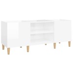 vidaXL Dulapuri pentru discuri alb lucios 121x38x48 cm, lemn prelucrat vidaXL Dulapuri pentru discuri alb lucios 121x38x48 cm, lemn prelucrat