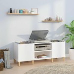 vidaXL Dulapuri pentru discuri alb lucios 121x38x48 cm, lemn prelucrat vidaXL Dulapuri pentru discuri alb lucios 121x38x48 cm, lemn prelucrat