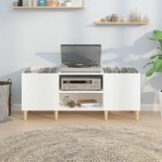 vidaXL Dulapuri pentru discuri alb lucios 121x38x48 cm, lemn prelucrat vidaXL Dulapuri pentru discuri alb lucios 121x38x48 cm, lemn prelucrat