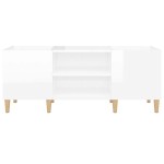 vidaXL Dulapuri pentru discuri alb lucios 121x38x48 cm, lemn prelucrat vidaXL Dulapuri pentru discuri alb lucios 121x38x48 cm, lemn prelucrat