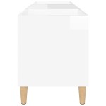 vidaXL Dulapuri pentru discuri alb lucios 121x38x48 cm, lemn prelucrat vidaXL Dulapuri pentru discuri alb lucios 121x38x48 cm, lemn prelucrat