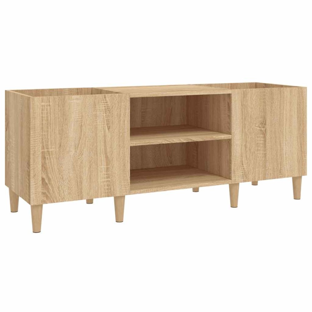 vidaXL Dulap pentru discuri stejar sonoma 121x38x48 cm, lemn prelucrat