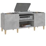 vidaXL Dulap pentru discuri gri beton, 121x38x48 cm, lemn prelucrat vidaXL Dulap pentru discuri gri beton, 121x38x48 cm, lemn prelucrat