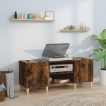 vidaXL Dulap pentru discuri stejar afumat 121x38x48 cm, lemn prelucrat vidaXL Dulap pentru discuri stejar afumat 121x38x48 cm, lemn prelucrat