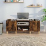 vidaXL Dulap pentru discuri stejar afumat 121x38x48 cm, lemn prelucrat vidaXL Dulap pentru discuri stejar afumat 121x38x48 cm, lemn prelucrat