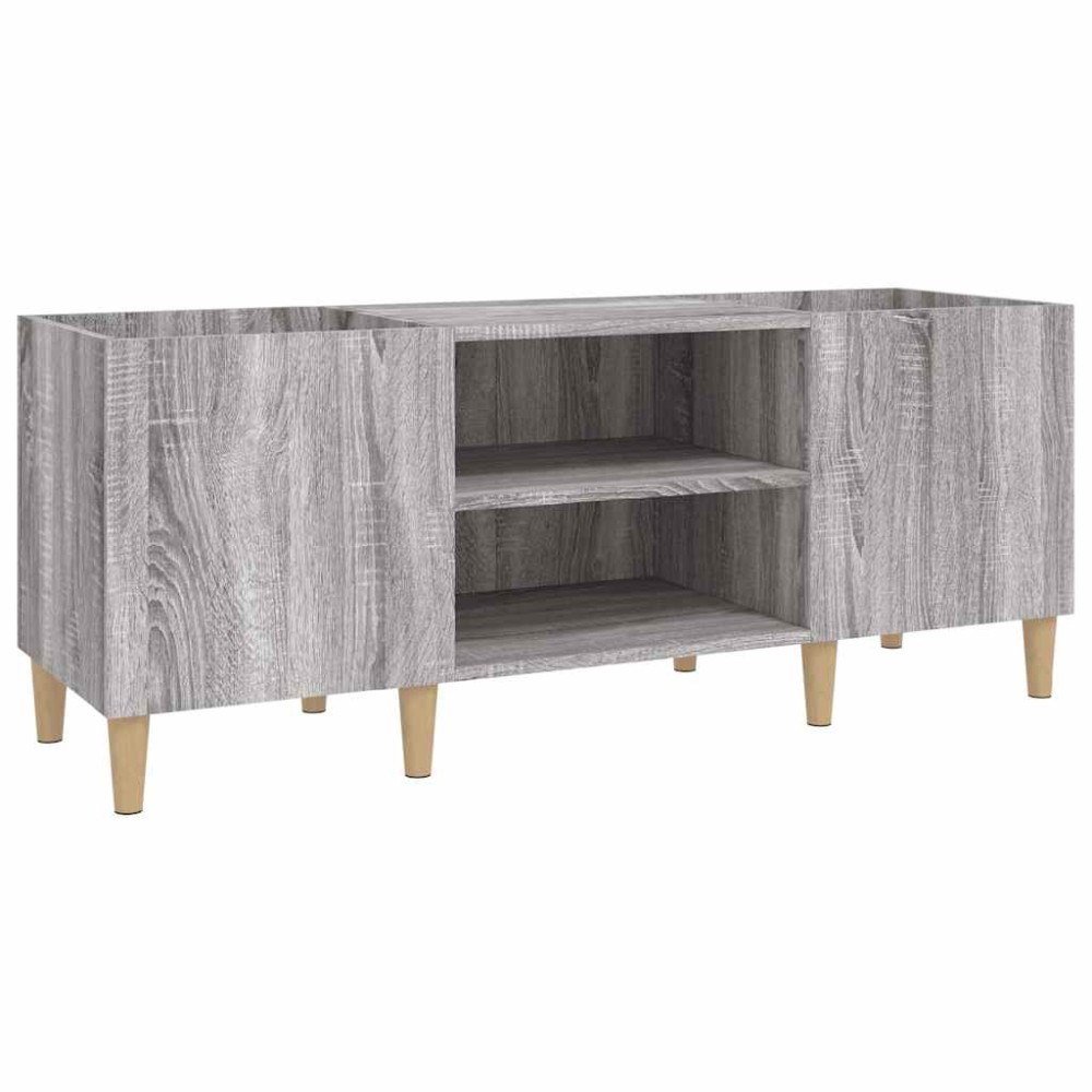 vidaXL Dulap pentru discuri gri sonoma, 121x38x48 cm, lemn prelucrat