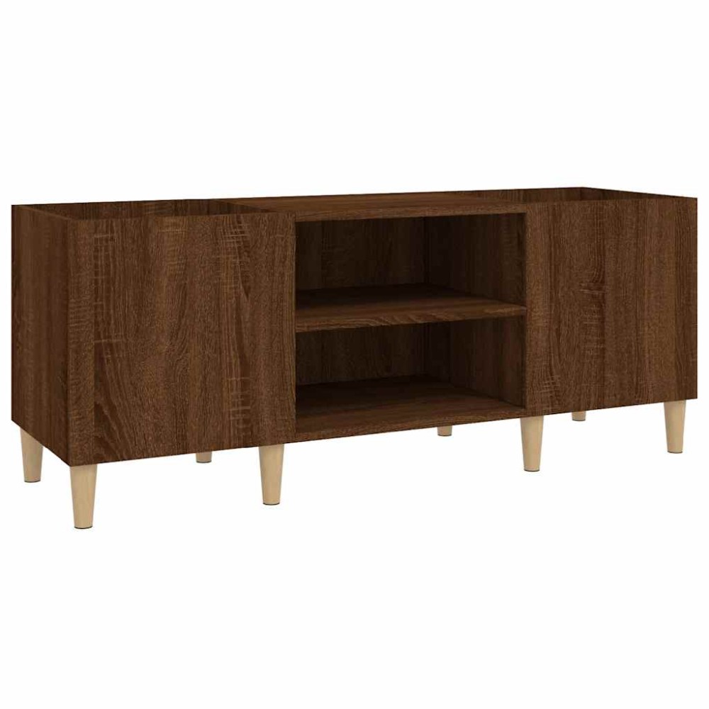 vidaXL Dulap pentru discuri stejar maro, 121x38x48 cm, lemn prelucrat