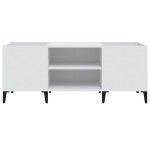 vidaXL Comodă discuri, alb, 121x38x48 cm, lemn prelucrat vidaXL Comodă discuri, alb, 121x38x48 cm, lemn prelucrat