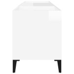 vidaXL Dulapuri pentru discuri alb lucios 121x38x48 cm, lemn prelucrat vidaXL Dulapuri pentru discuri alb lucios 121x38x48 cm, lemn prelucrat