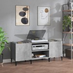 vidaXL Dulap pentru discuri gri beton, 121x38x48 cm, lemn prelucrat vidaXL Dulap pentru discuri gri beton, 121x38x48 cm, lemn prelucrat
