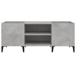 vidaXL Dulap pentru discuri gri beton, 121x38x48 cm, lemn prelucrat vidaXL Dulap pentru discuri gri beton, 121x38x48 cm, lemn prelucrat
