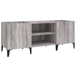 vidaXL Dulap pentru discuri gri sonoma, 121x38x48 cm, lemn prelucrat