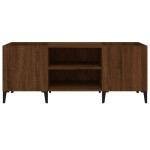 vidaXL Dulap pentru discuri stejar maro, 121x38x48 cm, lemn prelucrat vidaXL Dulap pentru discuri stejar maro, 121x38x48 cm, lemn prelucrat