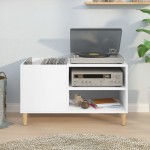 vidaXL Comodă discuri, alb, 84,5x38x48 cm, lemn prelucrat vidaXL Comodă discuri, alb, 84,5x38x48 cm, lemn prelucrat