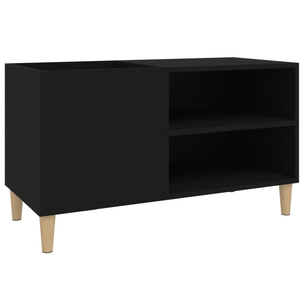 vidaXL Dulap pentru discuri, negru, 84,5x38x48 cm, lemn prelucrat