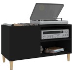 vidaXL Dulap pentru discuri, negru, 84,5x38x48 cm, lemn prelucrat