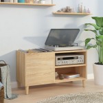 vidaXL Dulap pentru discuri stejar sonoma 84,5x38x48 cm lemn prelucrat vidaXL Dulap pentru discuri stejar sonoma 84,5x38x48 cm lemn prelucrat