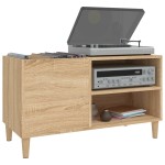 vidaXL Dulap pentru discuri stejar sonoma 84,5x38x48 cm lemn prelucrat vidaXL Dulap pentru discuri stejar sonoma 84,5x38x48 cm lemn prelucrat