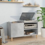 vidaXL Dulap pentru discuri gri beton 84,5x38x48 cm lemn prelucrat vidaXL Dulap pentru discuri gri beton 84,5x38x48 cm lemn prelucrat