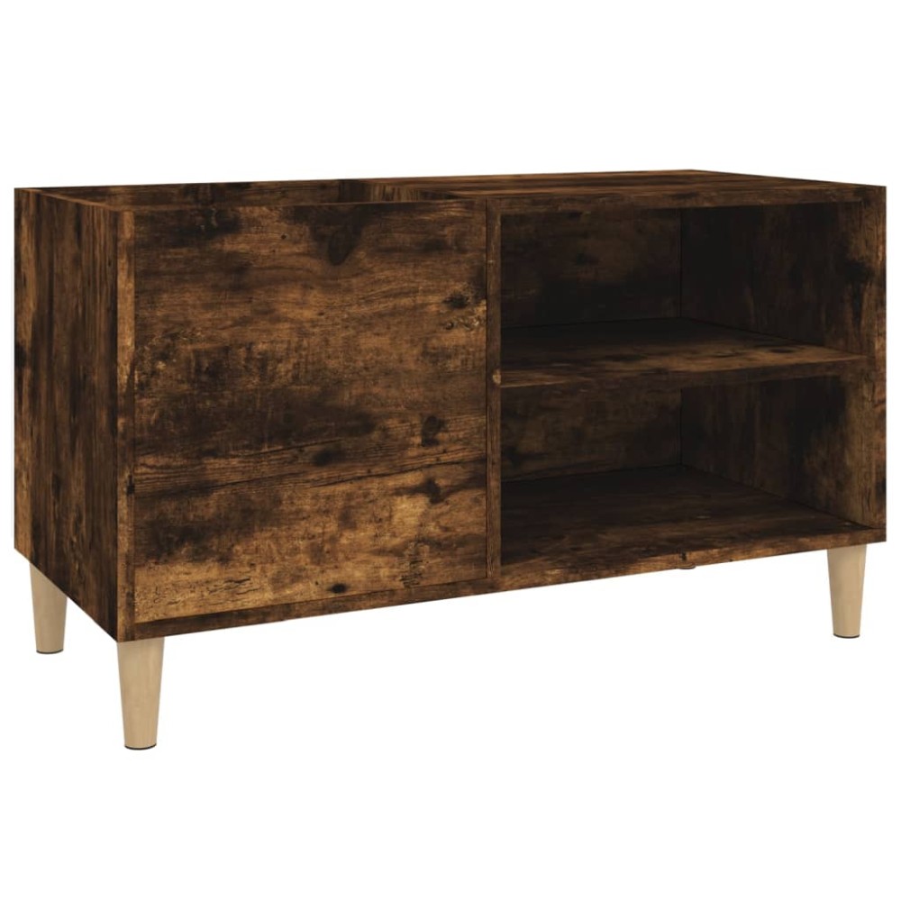 vidaXL Dulap pentru discuri stejar afumat 84,5x38x48 cm lemn prelucrat