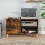 vidaXL Dulap pentru discuri stejar afumat 84,5x38x48 cm lemn prelucrat vidaXL Dulap pentru discuri stejar afumat 84,5x38x48 cm lemn prelucrat