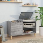 vidaXL Dulap pentru discuri gri sonoma 84,5x38x48 cm lemn prelucrat vidaXL Dulap pentru discuri gri sonoma 84,5x38x48 cm lemn prelucrat
