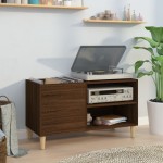 vidaXL Dulap pentru discuri stejar maro, 84,5x38x48 cm, lemn prelucrat