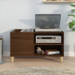 vidaXL Dulap pentru discuri stejar maro, 84,5x38x48 cm, lemn prelucrat