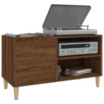 vidaXL Dulap pentru discuri stejar maro, 84,5x38x48 cm, lemn prelucrat