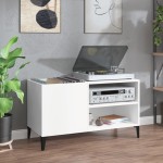 vidaXL Comodă discuri, alb, 84,5x38x48 cm, lemn prelucrat vidaXL Comodă discuri, alb, 84,5x38x48 cm, lemn prelucrat