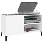 vidaXL Comodă discuri, alb, 84,5x38x48 cm, lemn prelucrat vidaXL Comodă discuri, alb, 84,5x38x48 cm, lemn prelucrat