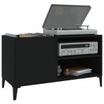 vidaXL Dulap pentru discuri, negru, 84,5x38x48 cm, lemn prelucrat vidaXL Dulap pentru discuri, negru, 84,5x38x48 cm, lemn prelucrat